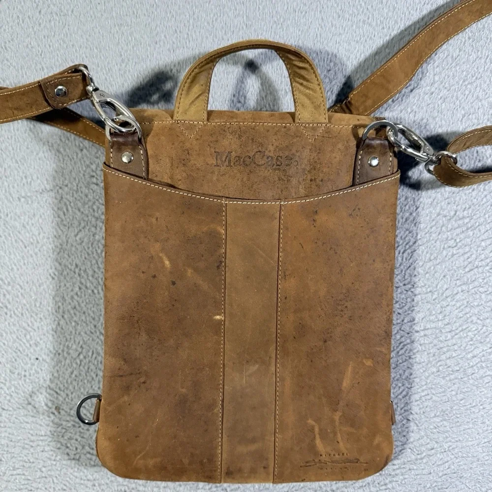 Michael Santoro Design -Premium Leather‎ Vertical Briefcase for Apple Macbook